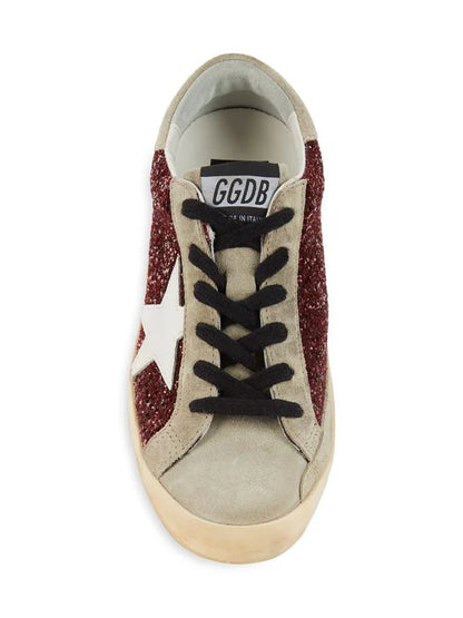 GOLDEN GOOSE Star Patch Glitter, Leather & Suede Sneakers