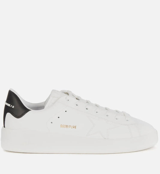 Golden Goose Men's Pure Star Leather Trainers - White/Black