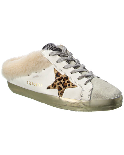 Golden Goose Superstar Sabot Leather & Shearling Sneaker