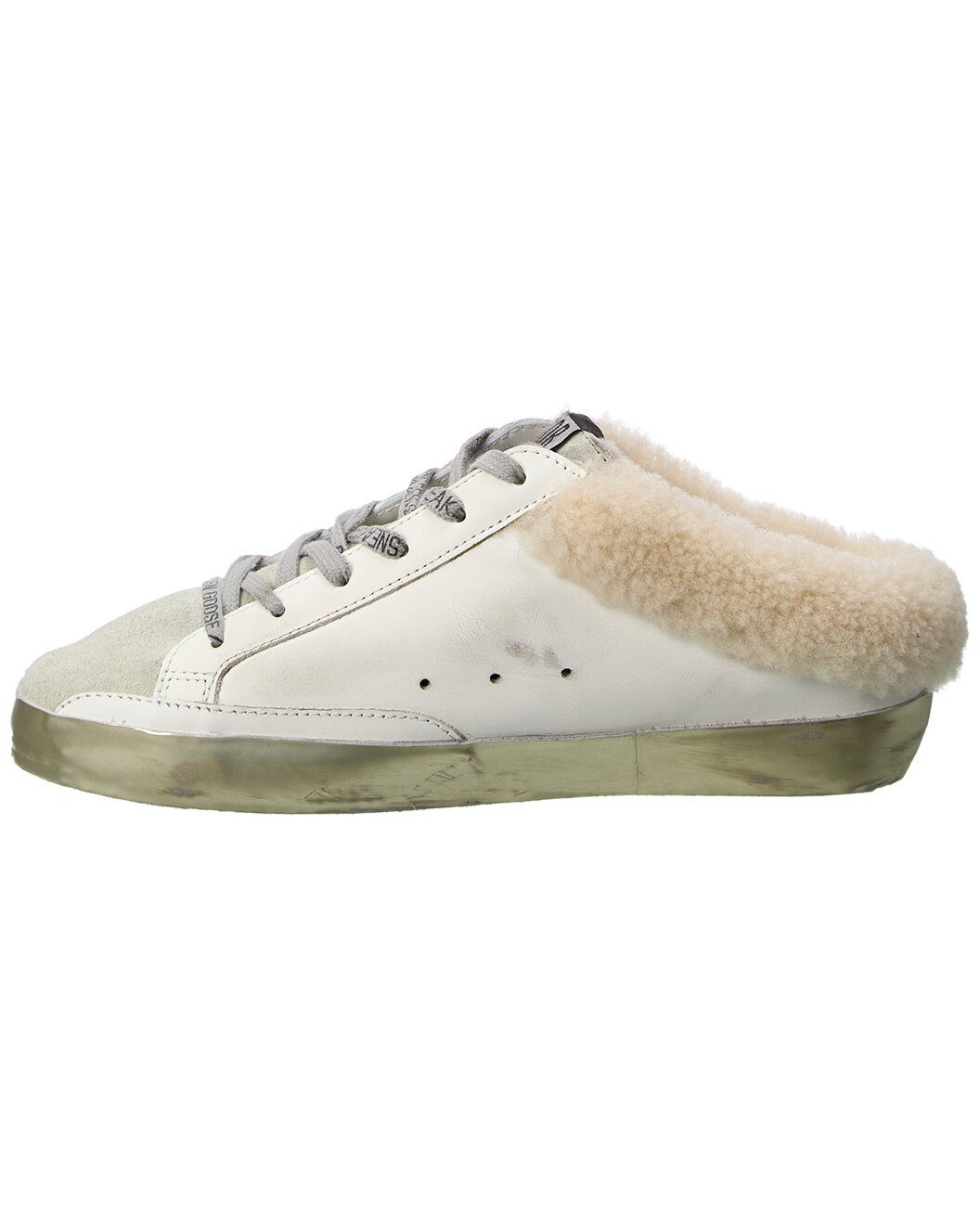 Golden Goose Superstar Sabot Leather & Shearling Sneaker