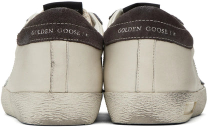 GOLDEN GOOSE White & Gray Super-Star Sneakers