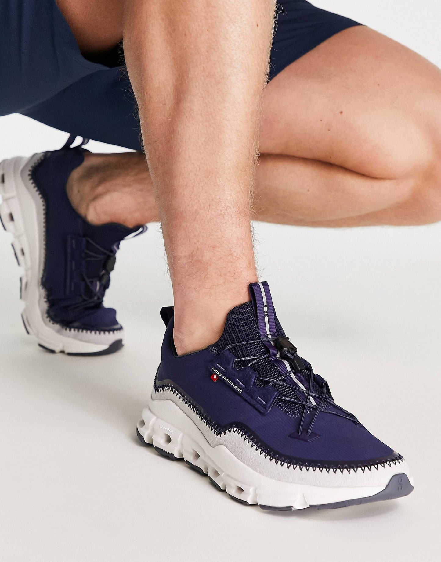 On Running trainers in navy and white