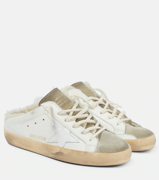 GOLDEN GOOSE Super-Star shearling-lined sabot sneakers