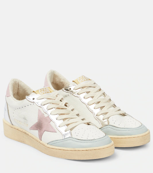 GOLDEN GOOSE Ball Star leather and suede sneakers