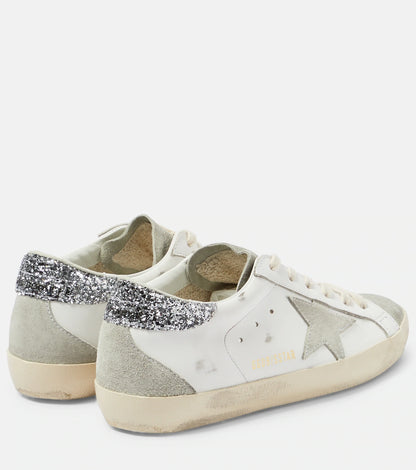 GOLDEN GOOSE Super-Star embellished leather sneakers