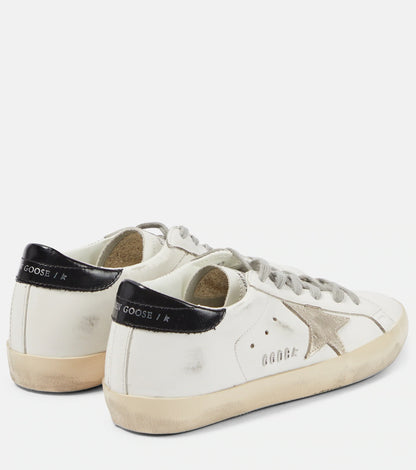 GOLDEN GOOSE Super-Star embellished leather sneakers