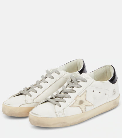 GOLDEN GOOSE Super-Star embellished leather sneakers