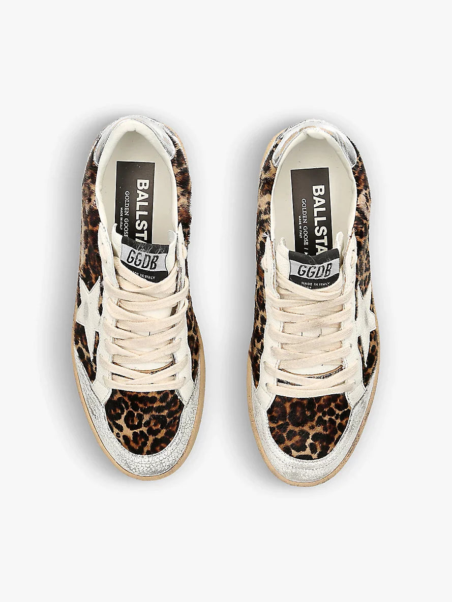 GOLDEN GOOSE Ball Star 81424 distressed leather low-top trainers